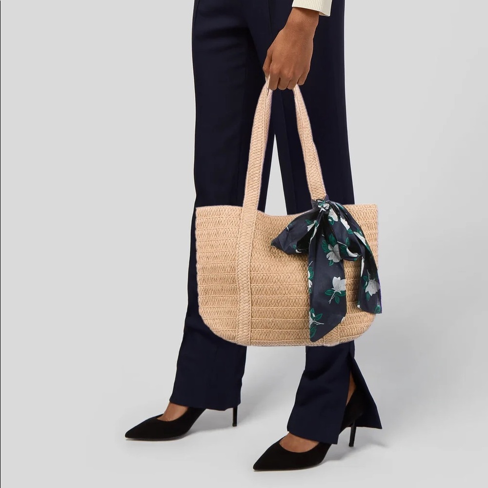 Draper James Canvas Straw Bag